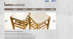 Desktop Screenshot of betonwerkstatt.com