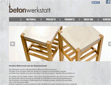 Tablet Screenshot of betonwerkstatt.com